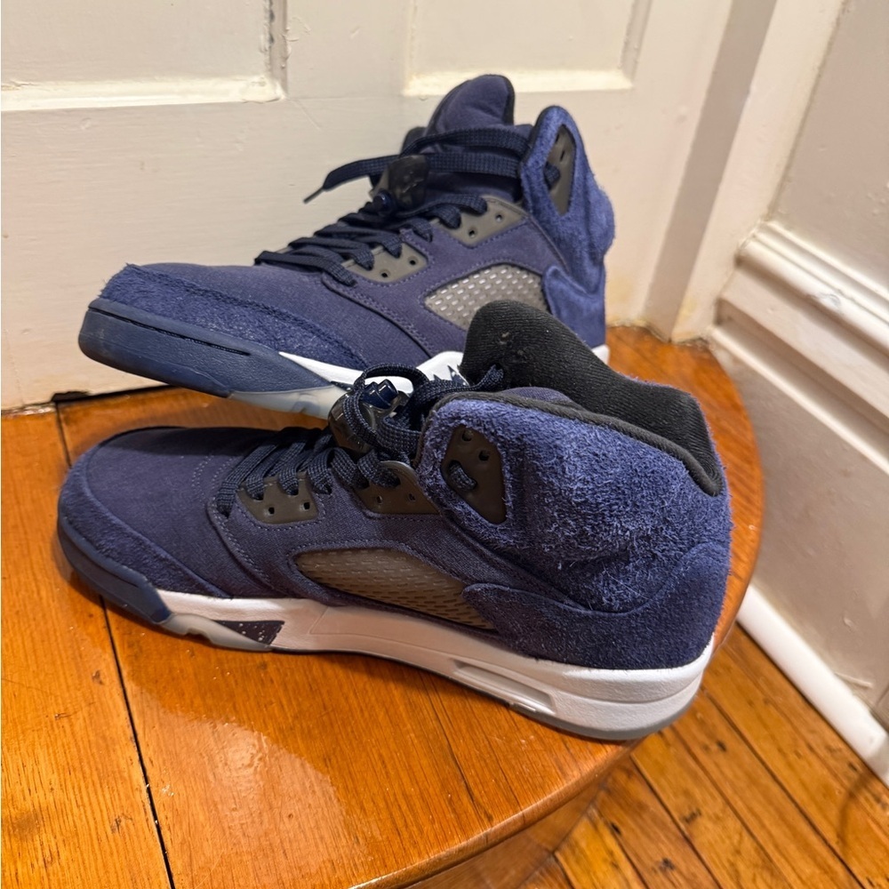 FD6812-400 Nike Air Jordan 5 Retro SE Midnight Navy Blue Georgetown Grey (Men's)